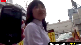 NipponPissTV.com - Naughty Japanese babe peeing outdoors for voyeur pleasure on camer