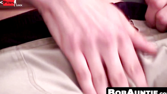 BobAuntie.com - Amateur butt buddy plays with his erect dick until he erupts