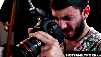 HotFamilyPorn.com - Good looking stud shoots jizz on nasty jock stepdad hard
