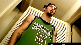 Str8Thugs.com - Goatee thug Axel's messy load jerk-off session with a cumshot finale