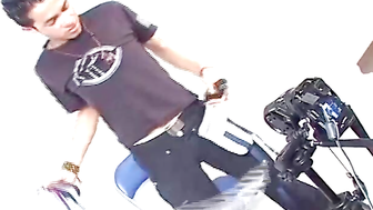 Big dick William jerking and cumming for the photographer
