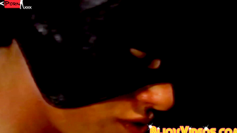 Kinky homosexual Jenning gets tag team fucked by two muscular dudes