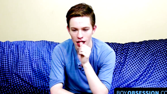 BoyObsession.com - Nico Michaelson's adorable twink guy wanking it off hard