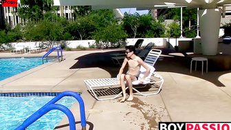 Skinny dude puts a toy in his hungry love hole and he moans