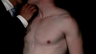 Suited Jax Thirio dildo fucked the smooth ass of gorgeous twink Eric Charming