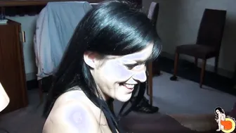 Pretty Lana having gang-bang with three guys and twat and booty ruined