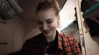 cunt with mouth Fellow Traveler Seduced Dude on the Train and Gave him Fellatio