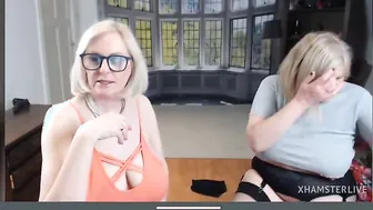 2 blonde grannies saggy titties licking nipples