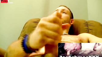 JoeSchmoeXXX.com - Slim straight guy experiments with his first gay blowjob