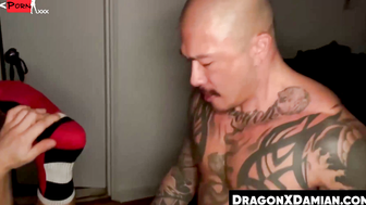 Sexy italian Kosta Viking sucks my uncut dick until its rock hard and ready to fuck h
