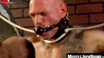 MuscleJockBound.com - Hunk's love for torment and bondage in a rough and intense BDSM