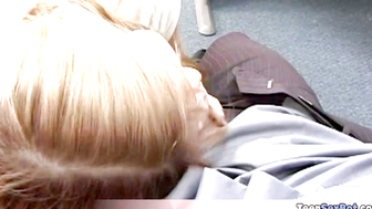 HardHitting Lesson Blonde Cutie Gets Taken
