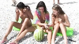 Nudist Girl beach fun