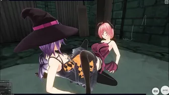 3D ANIME YURI Devil cunt with mouth Fucking Pumpkin bimbos