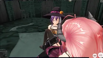 3D ANIME YURI Devil cunt with mouth Fucking Pumpkin bimbos
