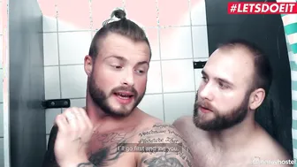 VULGAR HOSTEL Shower Threeway With Sensual Big Boobed Angel Wicky