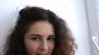 Curly Dark Haired Smoking