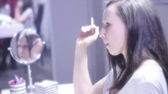 Bombshell Secretary Hottie Smoking two