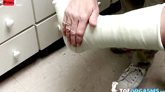 Hot Evan Heinze takes more than a foot cast in the emergency room