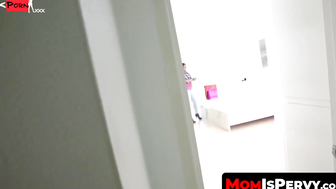 MomIsPervy.com - Good looking mom teases with big tits and gives a blowjob POV