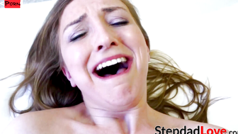 Nerdy Gracie May Green cum sprayed after stepdad pounding