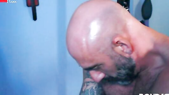 Tattooed Hunk Davin Strong Got Banged By DILF Drew Sebastian