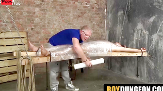BoyDungeon.com - Horny Justin's big cock milked to completion by a masterful hand