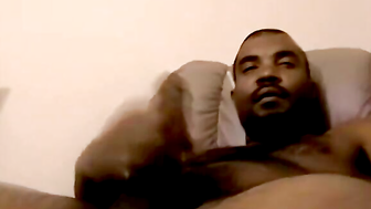 JoeSchmoeXXX.com - Hot black stud KG strokes his thick cock in his solo cam show