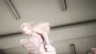 3D Animated Freaky Blonde oriental inside Kaine Costume Bound up big black cock Banged