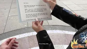 SLOPPY FELLATIO INTO OUTDOORS BEFORE SOPHIE GETTING POUNDED