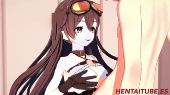 Genshim Impact Animated - Amber Rough Sex two-two