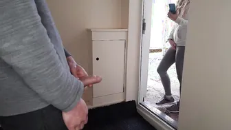 I pull out my dick into front of fit next doors
