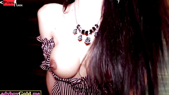 Ladyboy teen May masturbates and fucks