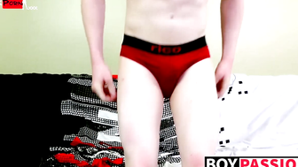 Blond twink with fat ass interviewed and dicked down raw