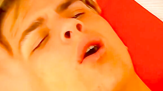Gay guy ass toyed before taking on two rock solid cocks