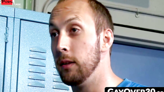 GayOver30.com - Dominant daddy dustin takes charge pounding Jason's ass hard