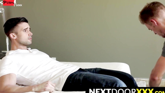 NextDoorXXX.com - Muscular jock delivers a raw intense pounding to a hot bottom