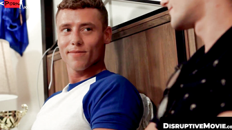 DisruptiveMovie.com - Justin Matthews bareback drills nerd Trevor Harris' tight virgi