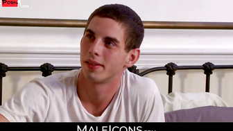 MaleIcons.com - Handsome daddy enjoying a hardcore threesome with two hot and horny g