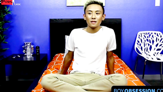BoyObsession.com - Ty Neiman's adorable blond asian twink jerking off fun