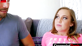 CreampiedTeenie.com - Blonde teen Charli Acacia rides dick like a fucking pro