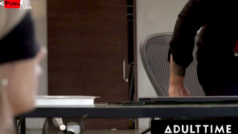 ADULT TIME  Romanian Siren Shalina Devine Spreads Her Legs for Dual Dick Thrashing!