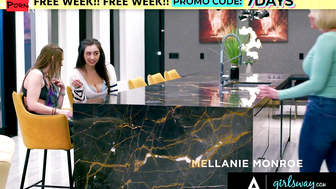 GIRLSWAY  Sizzling Stepsisters Laney Grey  Chloe Surreal Unite with Seductive Stepmom Mellanie Monroe