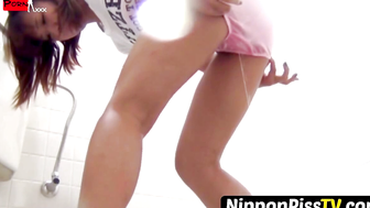 cherry blossoms Secretly filmed as they discreetly relieve themselves in a quiet alley way
