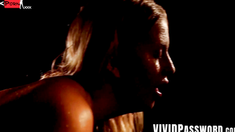 VividPassword.com - Lustful babe blows then mounts a huge black shaft for a ride