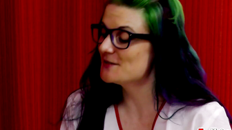 Slutty nurse giving porn exam