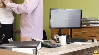 LOAN4K. Beautiful blonde didnt know she can use her body to got