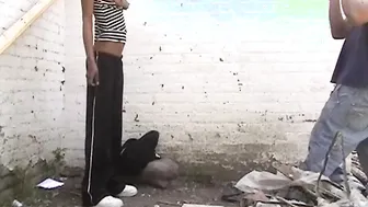 Cheap African Prostitute Westi Banged on Street