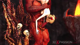 Devil Plays with a Incredible Sexy Bae cunt with mouth into Hell