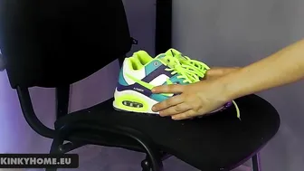 Sneakers bondage - Emily loves her Nike very much